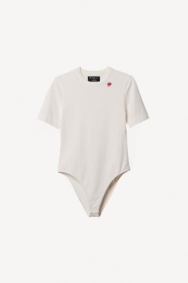 Боди с короткими рукавами и вышивкой willy chavarria x zara- Заказать в России