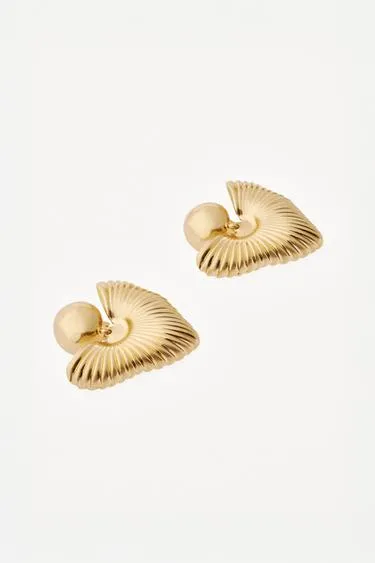 Серьги с макси-сердцем willy chavarria x zara