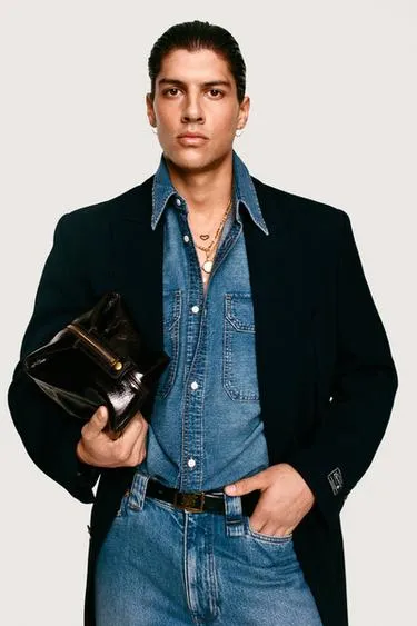 Джинсовая рубашка свободного кроя с вышивкой willy chavarria x zara