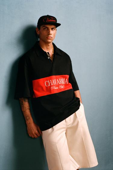 Поло с вышивкой в блок-цвета willy chavarria x zara