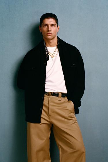 Zara Рубашка-полупальто WILLY CHAVARRIA X ZARA из жидкой ткани