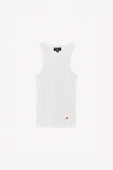 Zara Футболка-майка RIB TANK TOP WILLY CHAVARRIA X ZARA купить с доставкой.