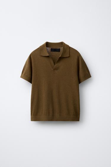 Поло изо льна и хлопка