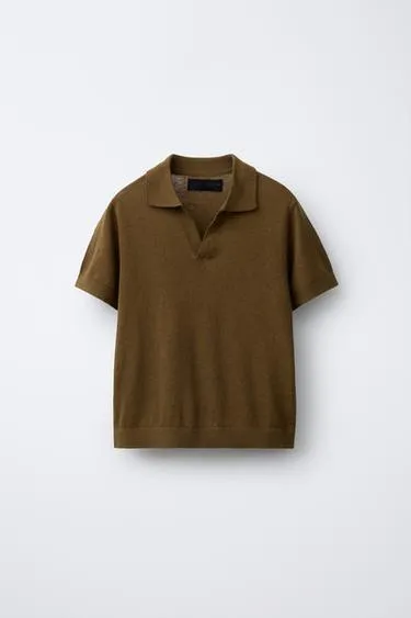 Поло изо льна и хлопка- Заказать в России