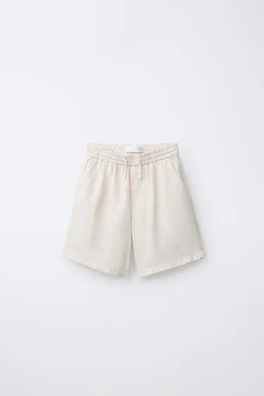 Бермуды из 100% льна- Заказать в России