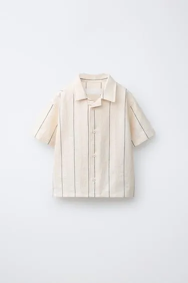 Рубашка фактурная в полоску- Заказать в России