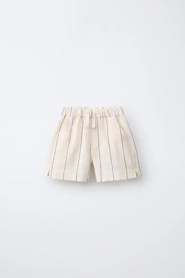 Шорты в полоску из рельефной ткани- Заказать в России