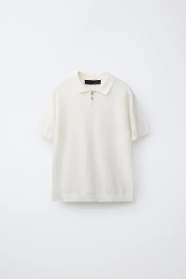 Поло из хлопка и льна в полоску