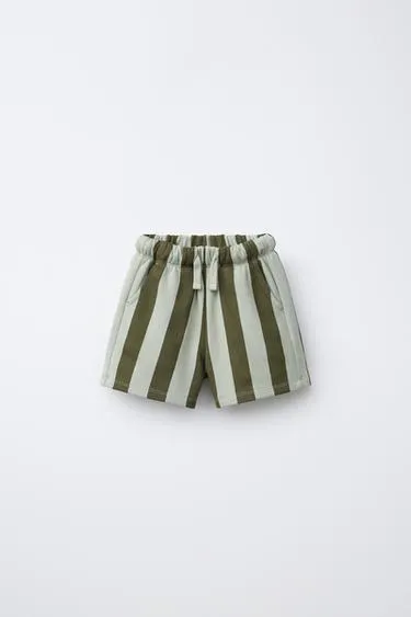 Шорты из мягкой ткани в полоску- Заказать в России