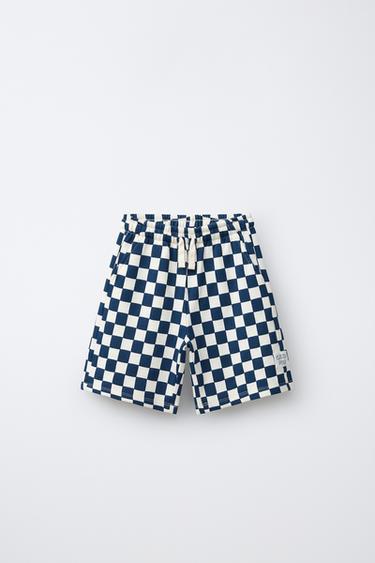 Шорты-бермуды в шахматную клетку- Заказать в России