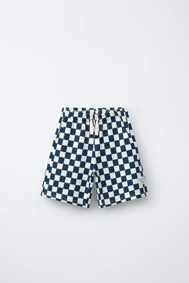 Шорты-бермуды в шахматную клетку- Заказать в России