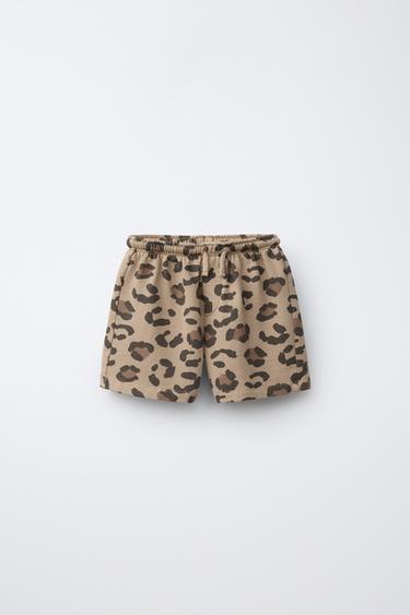 Zara Шорты с анималистичным принтом