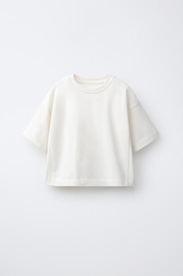 Zara Однотонная футболка HEAVY JERSEY