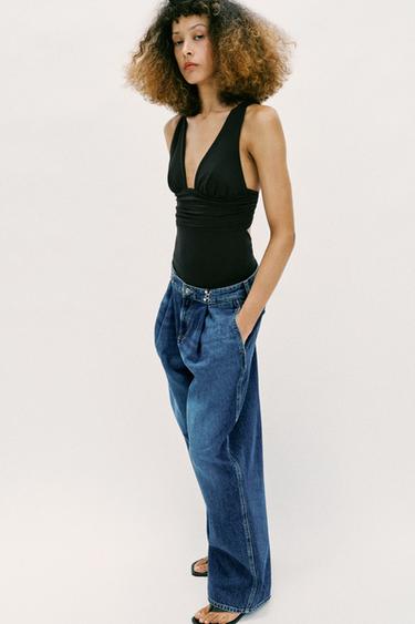 Zara Боди из полиамида с открытой спиной