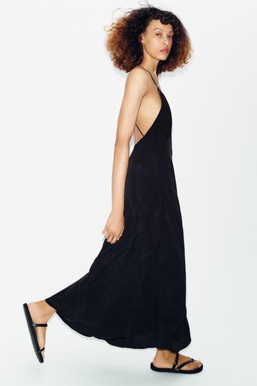 Zara Сандалии на плоской подошве с ремешками из кожи