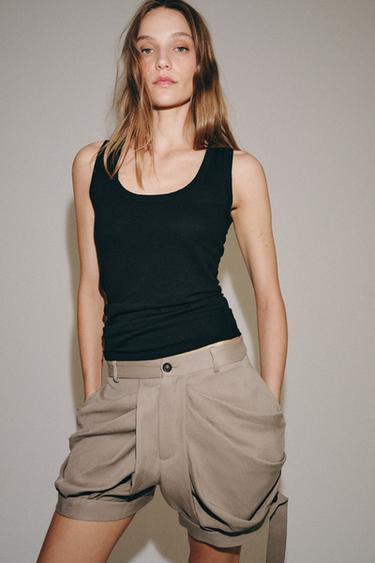 Zara Топ из тонкого трикотажа