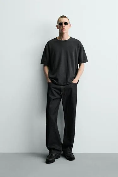 Футболка из рельефного трикотажа фламе