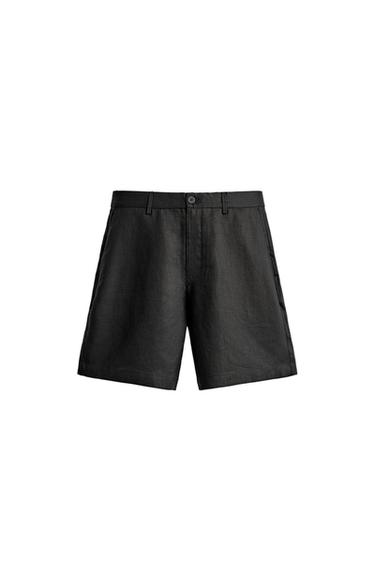 Zara Шорты бермуда из 100% льна, классического кроя