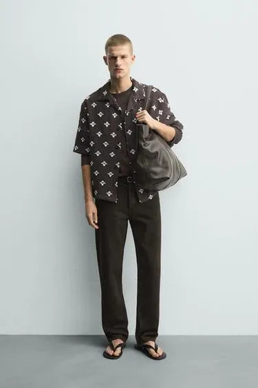 Жаккардовая рубашка с текстурой