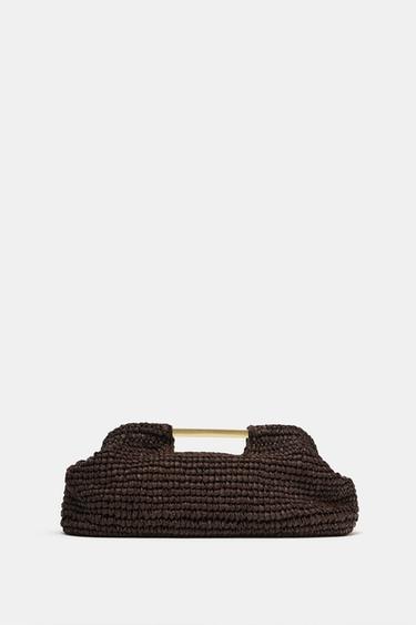 Zara Клатч с плетеным корпусом купить с доставкой.