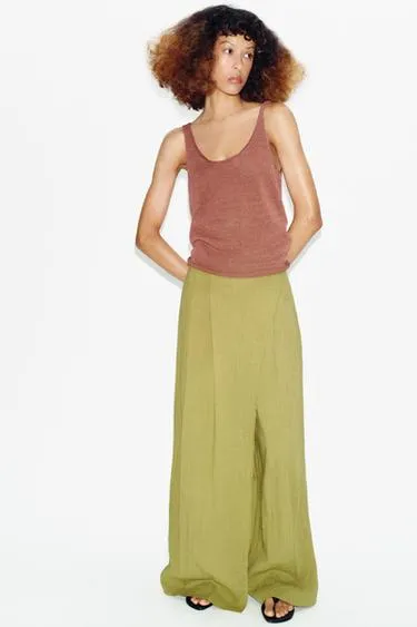 Трикотажный топ на бретелях- Заказать в России