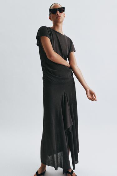 Zara Трикотажный топ со сборками