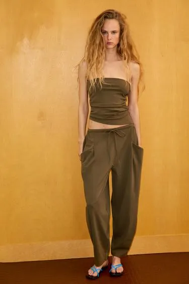 Топ бандо драпированный текстурный