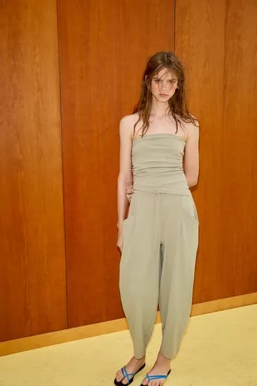 Топ бандо драпированный текстурный- Заказать в России