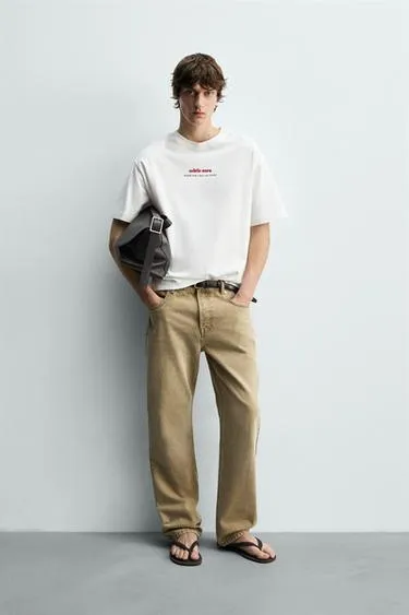 Футболка с вышивкой и принтом- Заказать в России