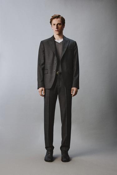 Zara Костюмные брюки в клетку из 100% шерсти купить с доставкой.