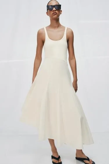 Комбинированное платье годе