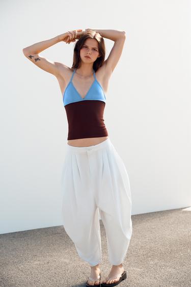 Zara Объемные брюки со складками