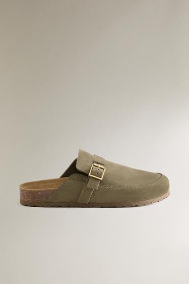 Zara Кожаные сабо с пряжкой купить с доставкой.