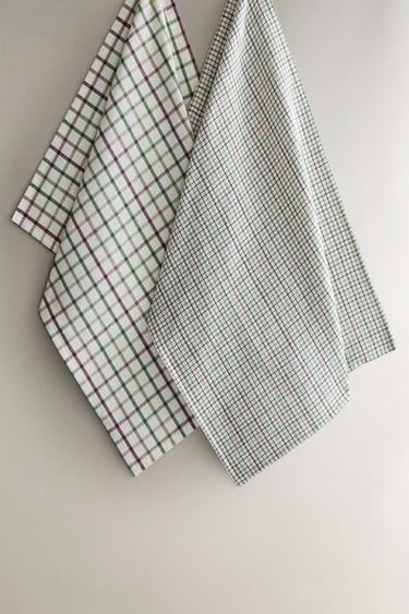 Zara Набор чайных полотенец в полоску (набор из 2 шт.) купить с доставкой.