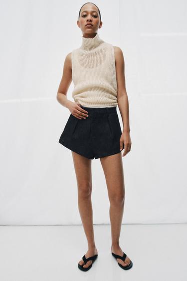 Zara Джинсовые шорты с защипами — коллекция ZARA «ZW»