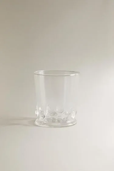 Стакан из боросиликатного стекла с рельефными цветами- Заказать в России