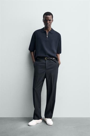 Zara Укороченное поло на молнии купить с доставкой.