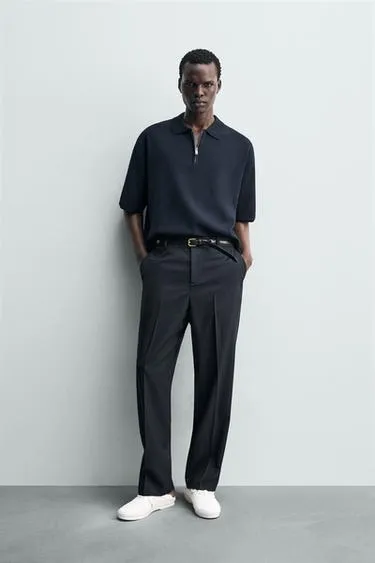 Укороченное поло на молнии- Заказать в России