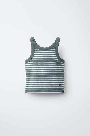 Zara Топ в полоску с аппликацией