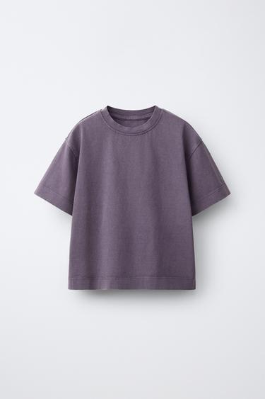 Zara Футболка HEAVY WEIGHT с эффектом потертости