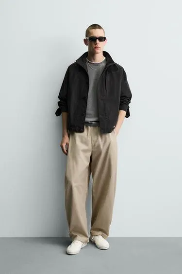 Брюки Balloon Fit с защипами