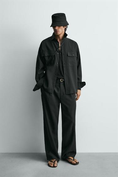 Zara Струящиеся брюки со складками купить с доставкой.