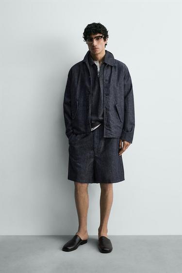 Zara Джинсовая куртка-рубашка свободного кроя