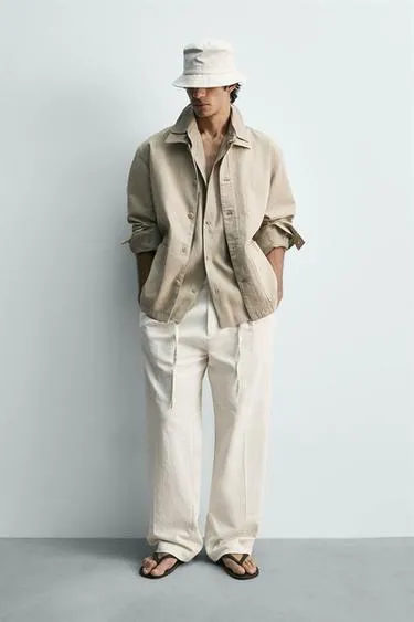 Куртка-рубашка классического кроя с карманами