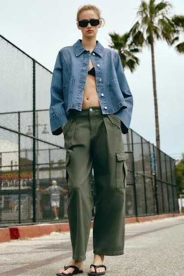 Укороченная джинсовая куртка Z1975- Заказать в России