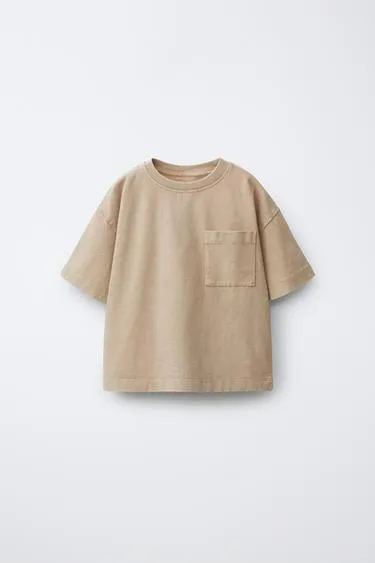 Футболка крашеная с карманом