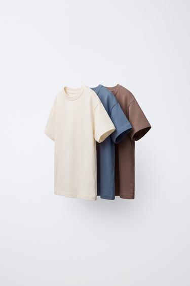 Zara Набор из трех однотонных футболок