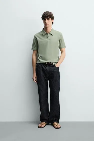 Поло Regular Fit с рельефной структурой- Заказать в России