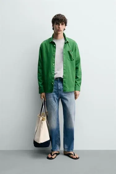 Рубашка Regular Fit из лиоцелла и хлопка- Заказать в России