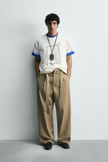 Zara Футболка с геометрическим принтом